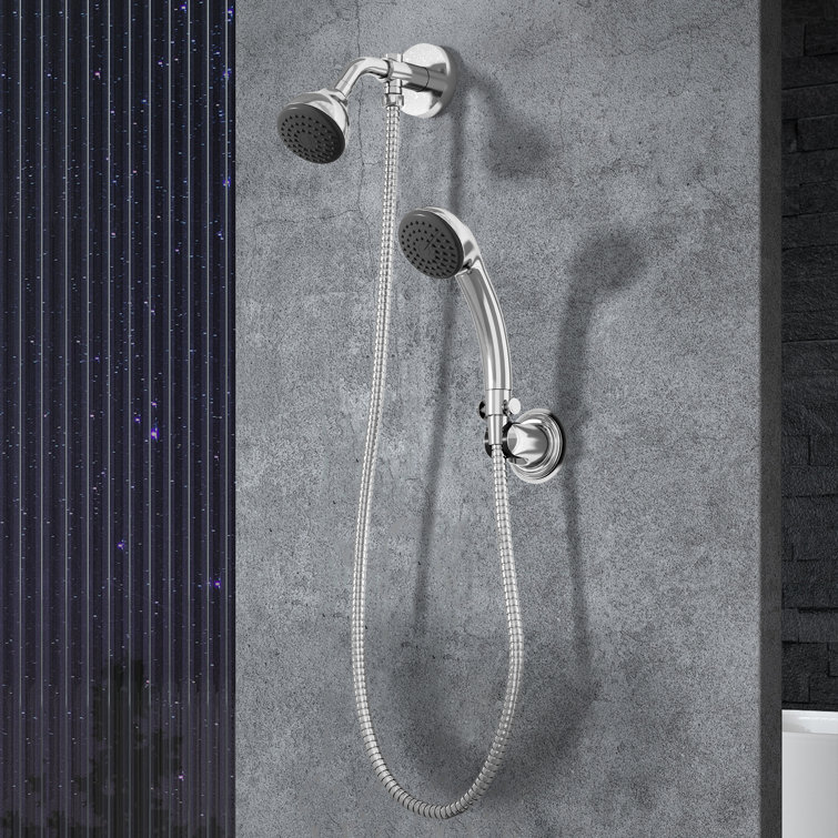 3 Inch Dual Square Shower Head With Handheld Combo, Rain Shower Head, Shower Arm, 59 Inch Shower Hose(Shower Valve not Included)
