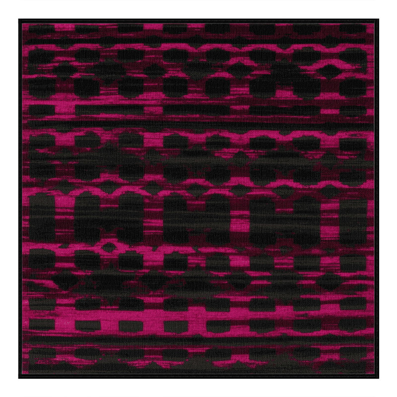 Machine Washable Trellis Black Area Rug, Square 8'