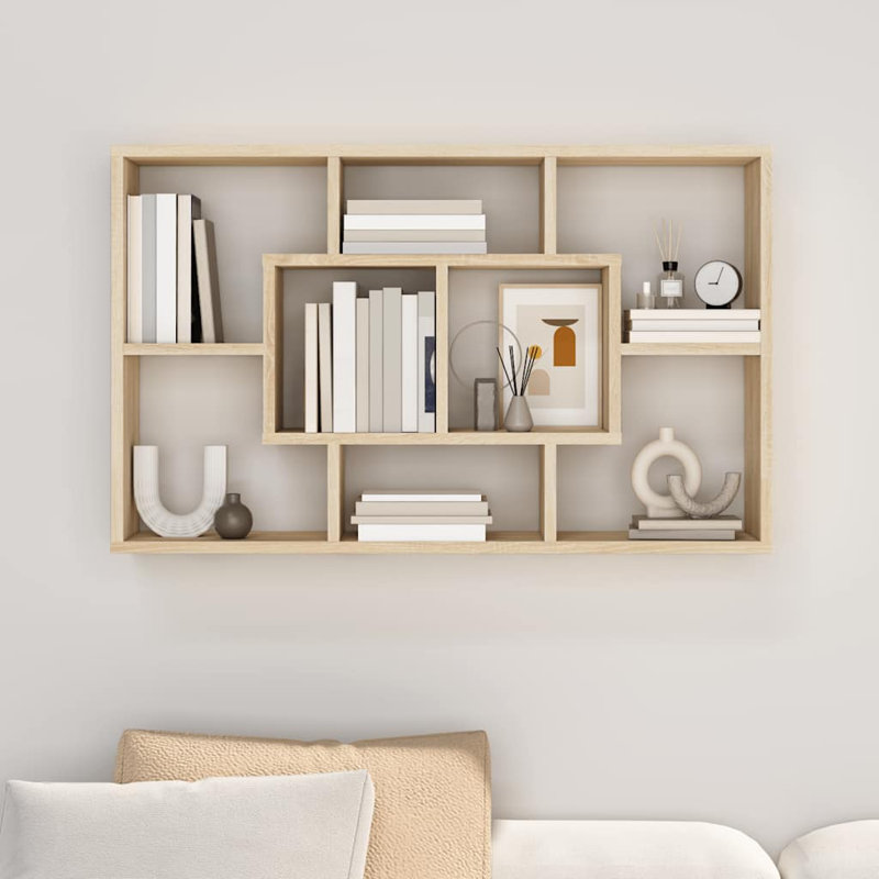 Tablette murale en bois d'ingénierie Sonoma, Brun