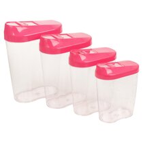 John Bead 3 x 2.5 Clear Joy Filled Stackable Storage Containers 4pk