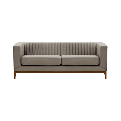 Buker Velvet Square Arms Sofa