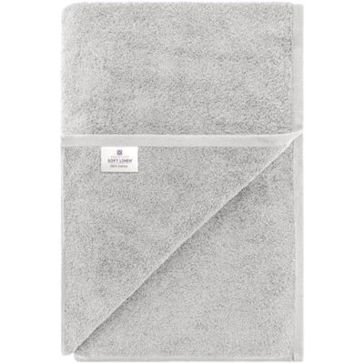 Soft Linen Oversized Bath Sheet 40X80 Extra Large For Bathroom, 600 GSM 100% Cotton Turkish Jumbo Bathsheet Towels For Adults, Silver Gray Bath Sheet