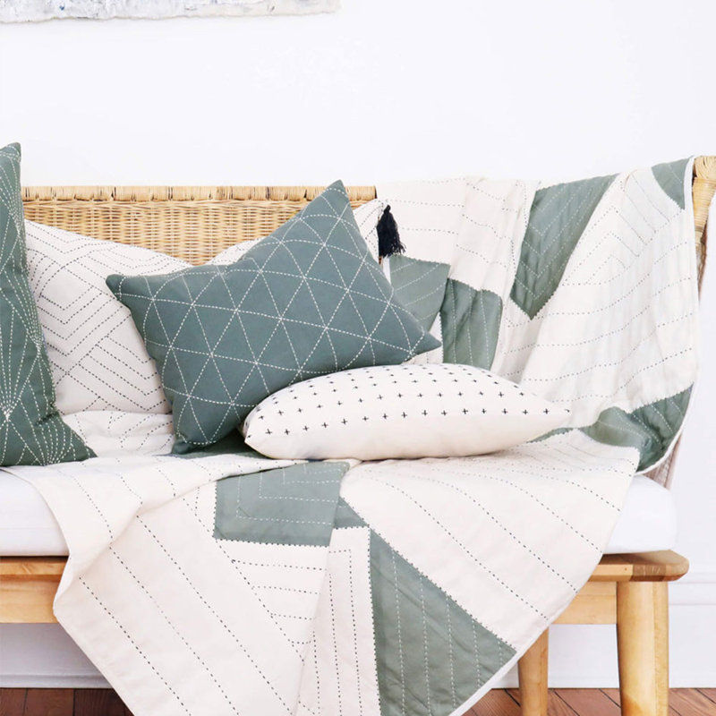 Graph Rectangular Pillow Cover & Insert, Spruce