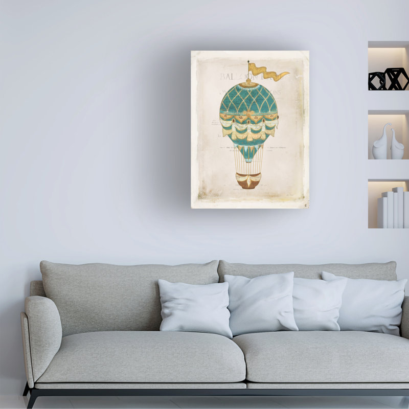 Art sur toile «Balloon Expo II» par Katie pertiet, H 19 po x l 14 po x P 2 po