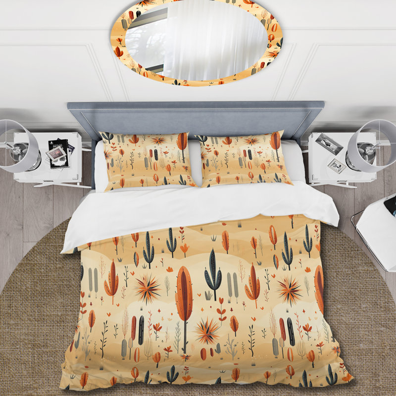 Ensemble de housse de couette en microfibre Cactus Desert Dreams, Housse de couette pour très grand lit et 2 très