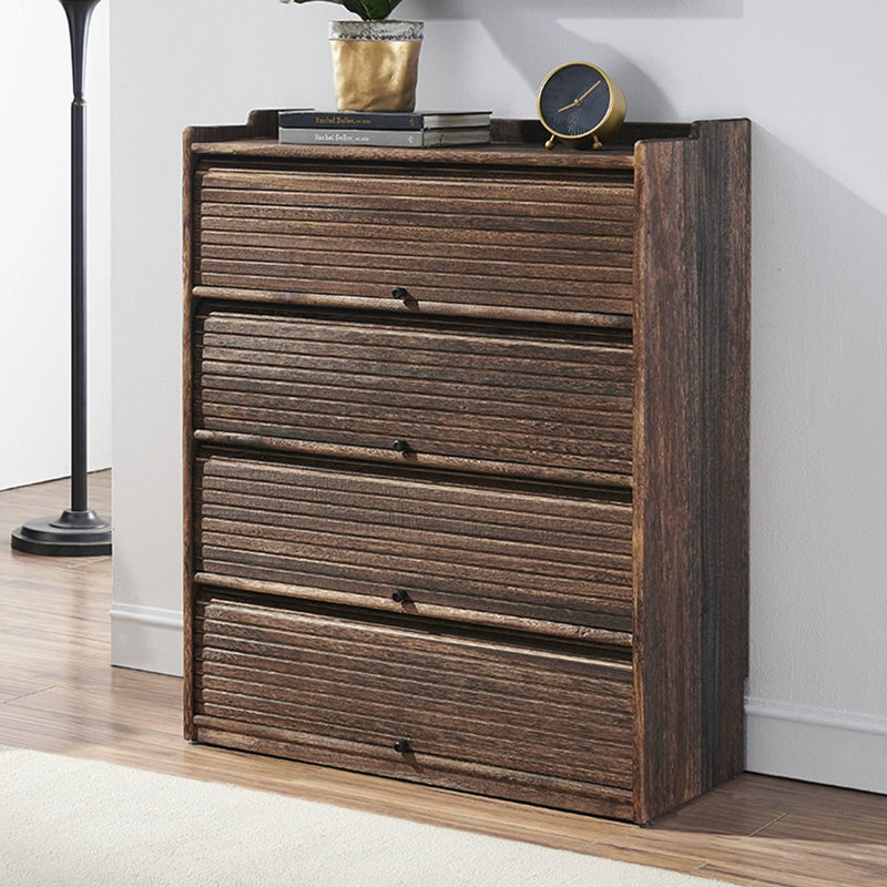 Nut-Brown Solid wood Shoe Storage