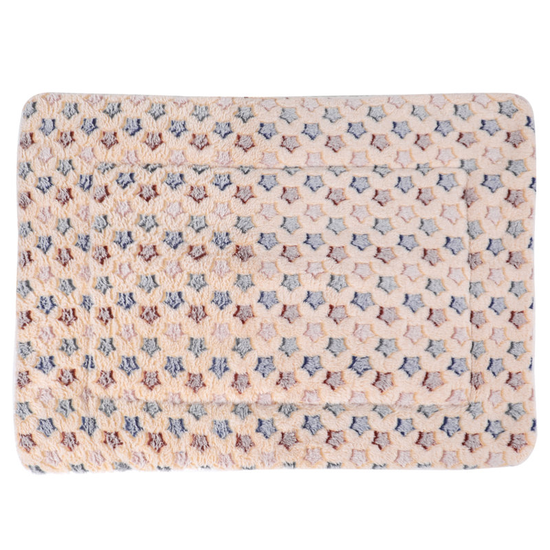 Canella Geometric Fleece Pet Bed, Extra Large (39.37" W x 31.5" D x 1" H)