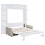 Grand lit escamotable blanc avec canapé Murphy
