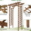 Treillis arche de jardin en bois 79 po - Toit de style pergola chic pour la campagne, construction en bois robuste et événements classiques. Le bois rehausse le décor. Étapes d'assemblage faciles