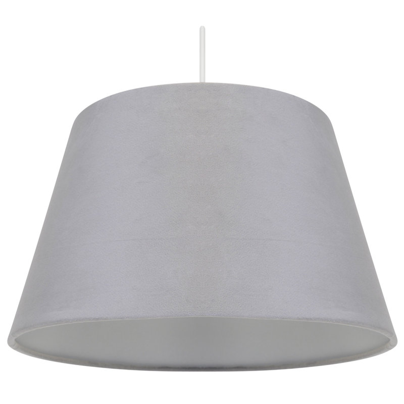 20cm H Velvet Empire Lamp Shade ( Uno ), Grey
