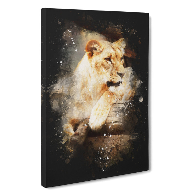 Lioness - Wrapped Canvas, 50cm H x 35cm W x 3cm D