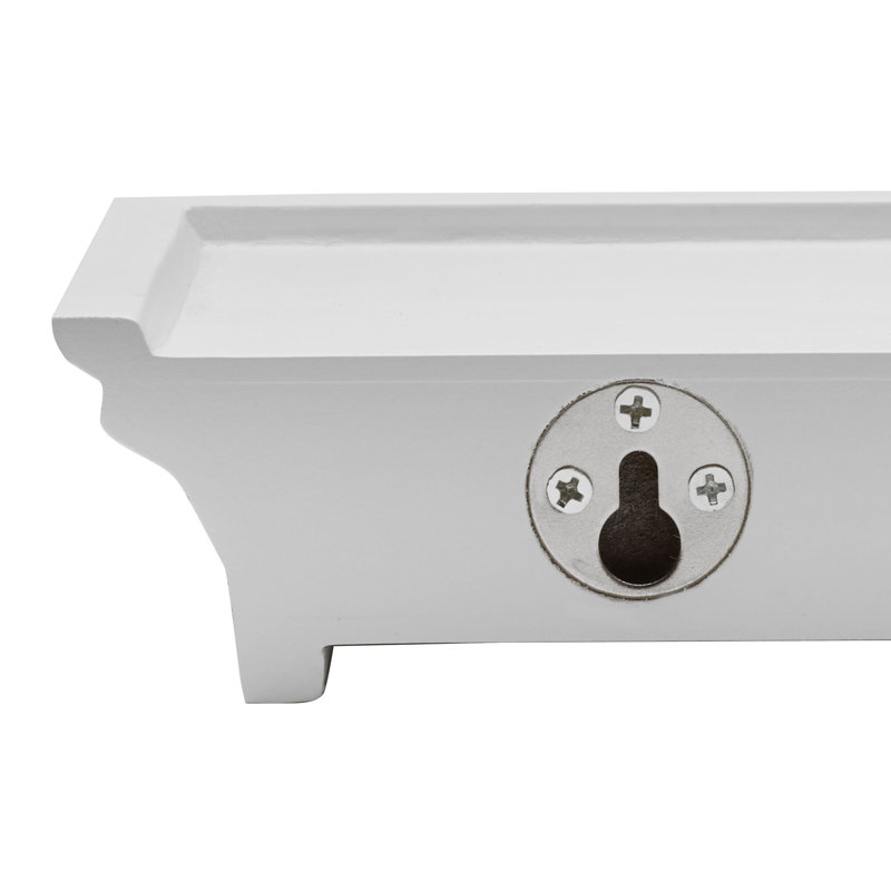 Melannco 2 Pieces Arlington Floating Wall Shelves for Bedroom, Living Room, Nursery, White, 1.57" H x 3.89" W x 24" D