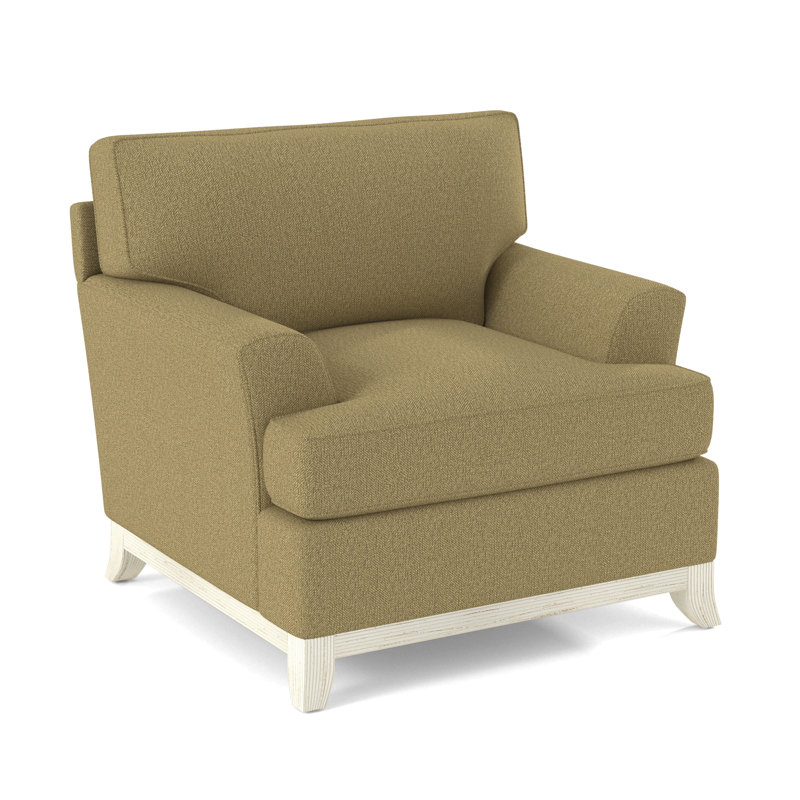 Oaks Way Armchair, Antique Frost White, Light Blue Performance Fabric; 0851-55