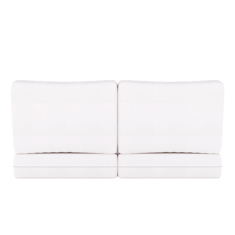 Sunbrella® Outdoor Loveseat Seat / Back Cushion, Sunbrella Play Snow