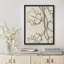«Elegant Green Abstract Flower Blossom Floral Botanical Style», affiche rustique encadrée-109747418-109747417