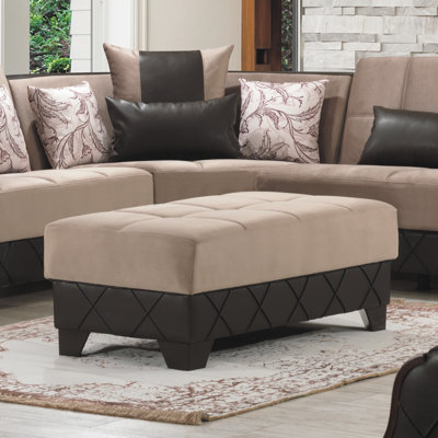 Olivo 48 in. Fabric Upholstered Ottoman