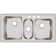 Lustertone 43" L x 22" W Triple Basin Drop-In Kitchen Sink