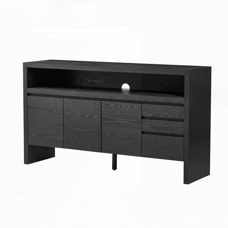 Grande armoire de rangement moderne, Noir