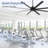 Ilette 65/72/84 Inch 8-Blade Ceiling Fan Without Light, Modern Large Ceiling Fan with Remote, Quiet Reversible DC Motor, 6-Speed for Indoor or Covered Outdoor, Black-459525200-407249741