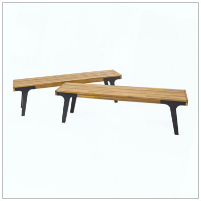 Set Of 2 Benches Suitable For Home Seating In Living Room Bedroom Or Entryway