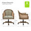Chaise de bureau en rotin l 23,5 po Ackeron Farmhouse-1948044489