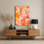 Aquarelle abstraite, art mural en métal orange 17