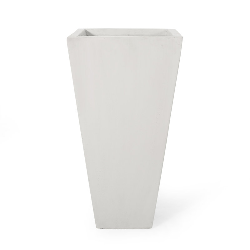 Petit pot à fleurs 13 po Mgo, H 24,75 po x l 13 po x P 13 po, Blanc mat