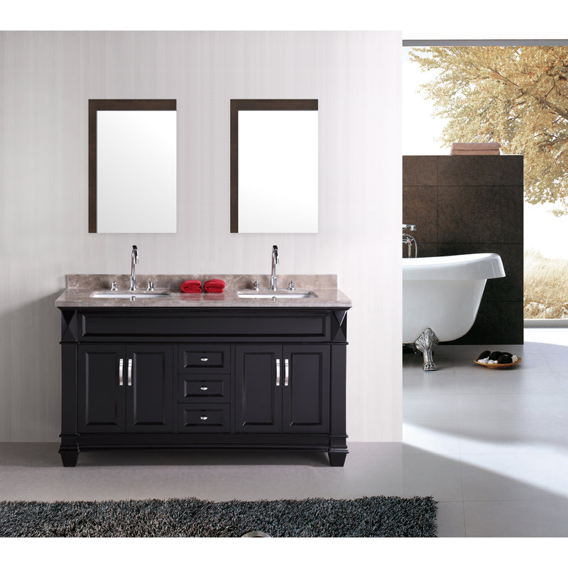 Wood Wall Mirror, 32" H x 24" W, Dawn Gray, Chrome