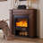 Walnut Solid Wood Electric Fireplace
