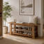 Upholstered Bench with Shoe Storage