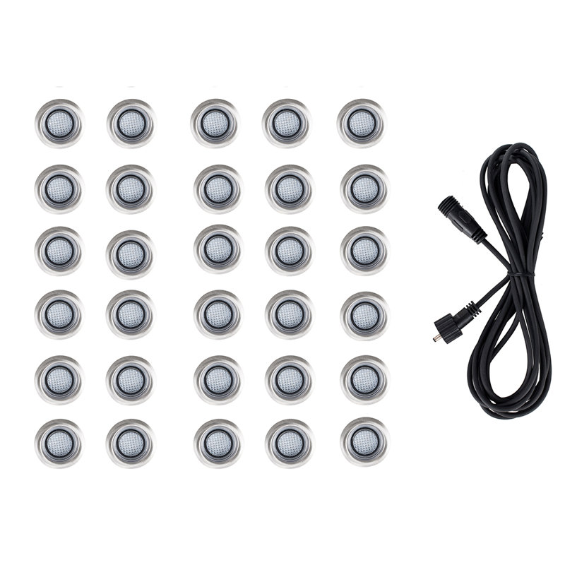 1 Light LED Deck Step and Rail Light (Set of 30), White