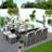 Xenia 6 - Person Square Outdoor Dining Set With Cushions-1890511484