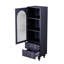 Armoire de rangement, vitrine avec porte en verre trempé, tiroirs et une tablette réglable-1101793466