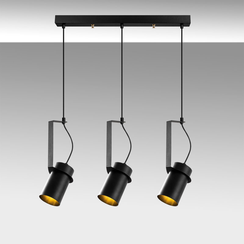 Luminaire suspendu pour îlot de cuisine 3 lumières Everdeen