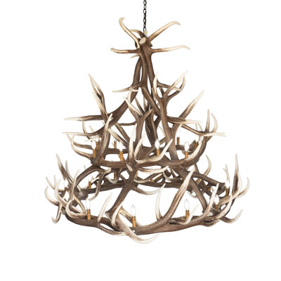 Elk 18 Antler - 21 Light Dimmable Tiered Chandelier