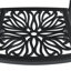 Ensemble de salle à manger 7 pièces en fonte d'aluminium toutes saisons comprenant 2 chaises pivotantes, 4 chaises et une table ovale avec cadre noir