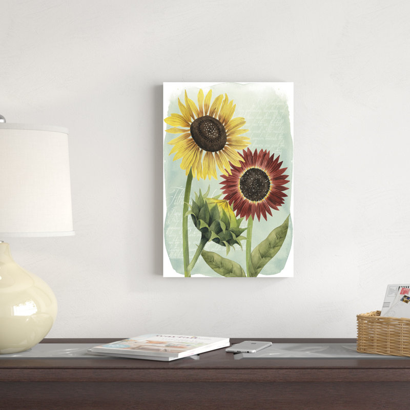 Étude de tournesol II, H 18 po x l 12 po x P 1,25 po