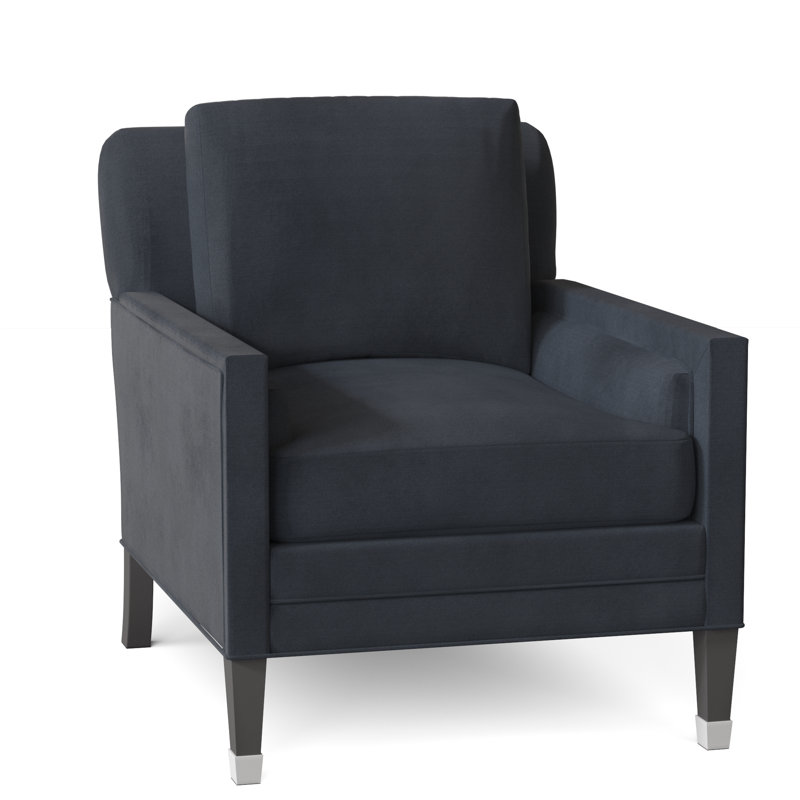 Fauteuil à coussin de 38 po Capucine, Indigo Auden