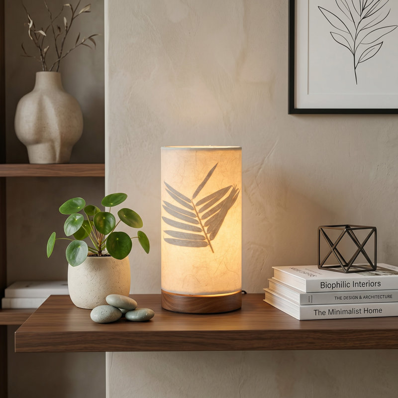Lampe de table 9" en bambou