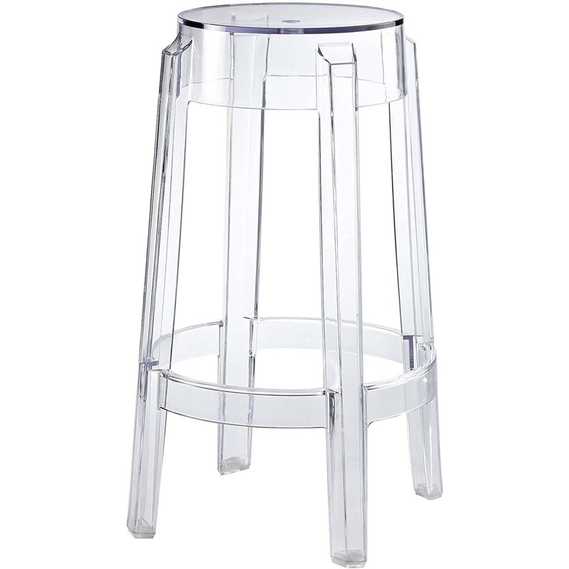 Modway Casper Modern Acrylic Counter Bar Stool In Clear - Fully Assembled