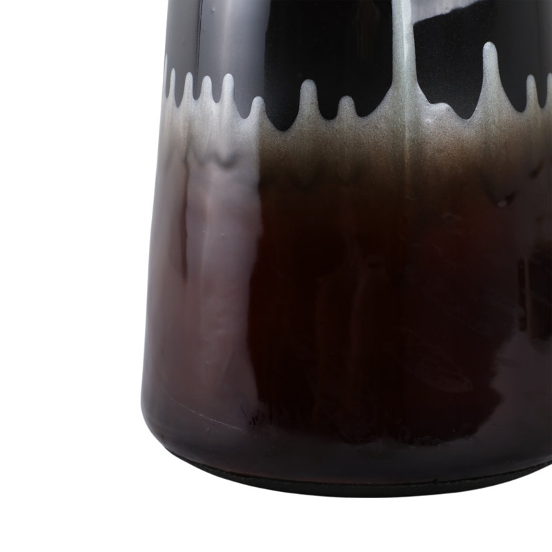 Sagebrook Home 20" Oscar Small Tiger's Eye Stone And Metal Bottle, 23" H x 7" W x 7" D