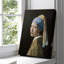 Fille avec une boucle d'oreille perle - Toile tendue avec châssis par Johannes Vermeer-1451788165