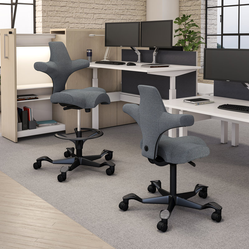 Fauteuil réglable en position assise / debout HœG Capisco, Sit-to-Stand, Noir, Gris foncé
