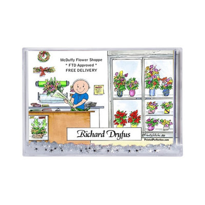 Personalized Florist - Male MINI Snow Globe Frame Gift