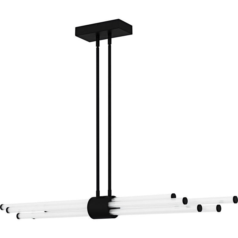 Lustre linéaire intégré Alarcon, Noir mat