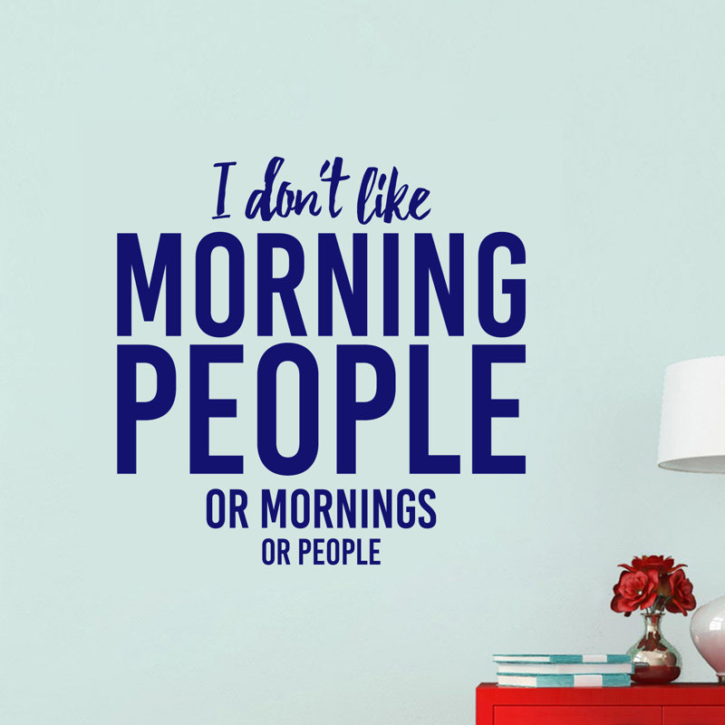 Text & Numbers Wall Decal, Navy Blue