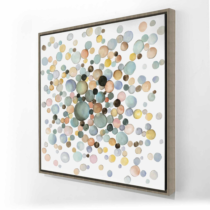 Petites bulles - décor de toile encadrée minimaliste beige