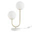 Lampe de table en métal 2 lumières Globe