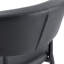 Chaise de salle à manger noire de 4 personnes - Dossier ergonomique recouvert de cuir PU Housse de siège en métal Pieds antidérapants-310129109