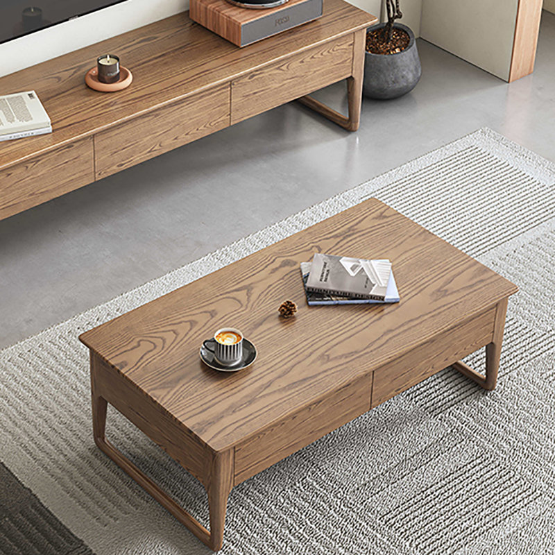 All solid wood end table